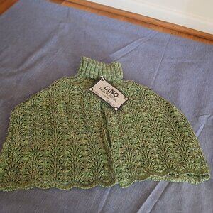 Gino Franciosa Green Knit Dickie Wool Turtle Neck New
